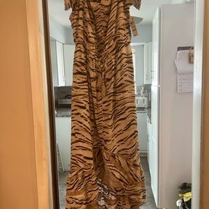 Full length print dress